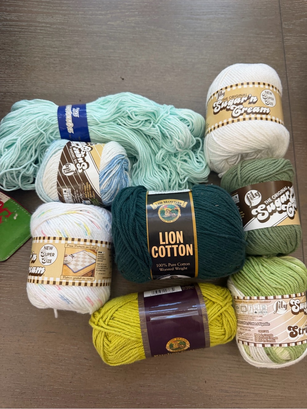 Lion Cotton & Lily Sugar'n Cream Assorted colors Yarn Bundle